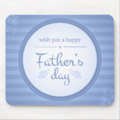 Wens je gelukkige vaders dag tekst blauw muismat (Voorkant)