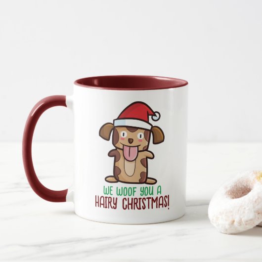 wens je hairy Kerstmis Mok (Met donut)