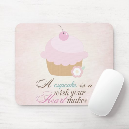 Wens je hart maakt - Cupcake Muismat (Met muis)