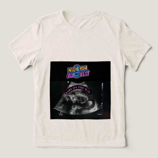 Wens je het allerbeste - Baby onderweg Tri-Blend Shirt (Design voorkant)