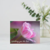 Wens je het beste - Roos Verjaardag Kaart (Staand voorkant)