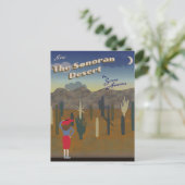 "Wens je hier was" Sonoran Desert Briefkaart (Staand voorkant)