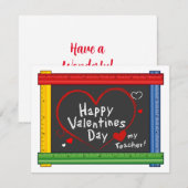 Wens je Leraar een Fijne Valentijn! Notitiekaartje (Voorkant / Achterkant)