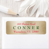 Wens je rood, goud en groen retour adres- etiket (Insitu)