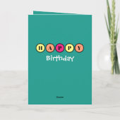 Wens je tonnen leuke groene kinder fotoverjaardag kaart (Achterkant)