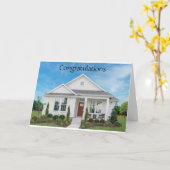 *WENS JE VEEL GELUK* IN JE "NIEUWE THUIS" KAART (Gele Bloem)