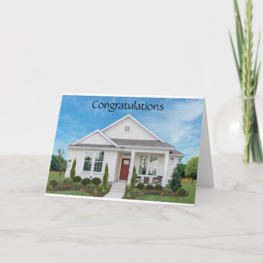 *WENS JE VEEL GELUK* IN JE "NIEUWE THUIS" KAART (Voorkant)