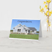 *WENS JE VEEL GELUK* IN JE "NIEUWE THUIS" KAART (Gele Bloem)