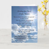 Wens je vrede, terwijl je herstelt (langere versie kaart (Gele Bloem)