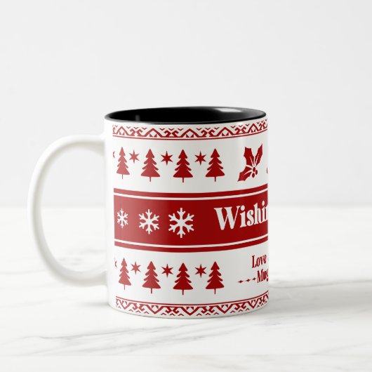 Wens je vreugde, liefde en eindeloze Mokken cacao (Links)