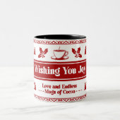 Wens je vreugde, liefde en eindeloze Mokken cacao (Center)