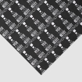 Wens je Vrolijk Kerstfeest op zwart tissuepapier (Detail)