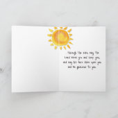 Wens je zon door de regen inspirerend kaart (Binnen)