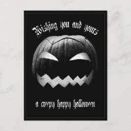 Wens jou en de jouwen een enge gelukkige Halloween Feestdagenkaart