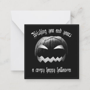 Wens jou en de jouwen een enge gelukkige Halloween Notitiekaartje
