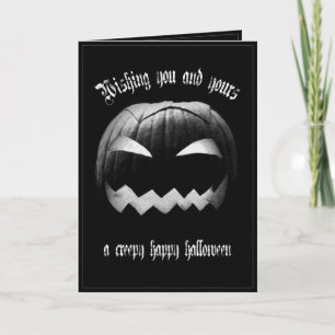Wens jou en je familie een enge gelukkige Hallowee Kaart