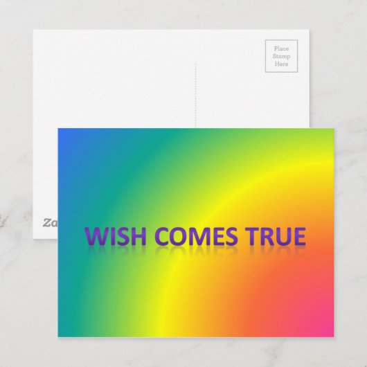 wens komt uit briefkaart (Voorkant / Achterkant)