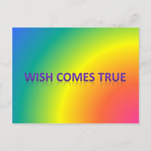 wens komt uit briefkaart (Voorkant)