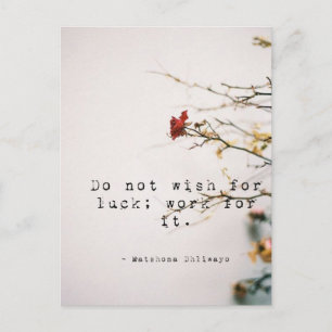 Wens niet naar Luck Inspirerend Briefkaart