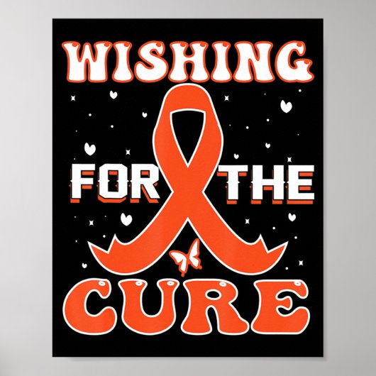 wens om het bewustzijn van kure leukemie bij kanke poster (Voorkant)