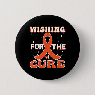 wens om het bewustzijn van kure leukemie bij kanke ronde button 5,7 cm
