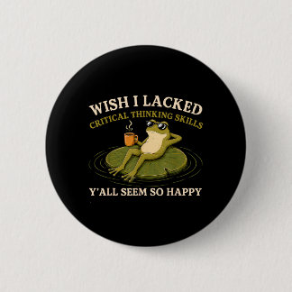 Wens Ontbrak Kritisch Denkvermogen Jullie Leken Ronde Button 5,7 Cm