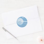 Wens op een andelion ronde sticker (Envelop)
