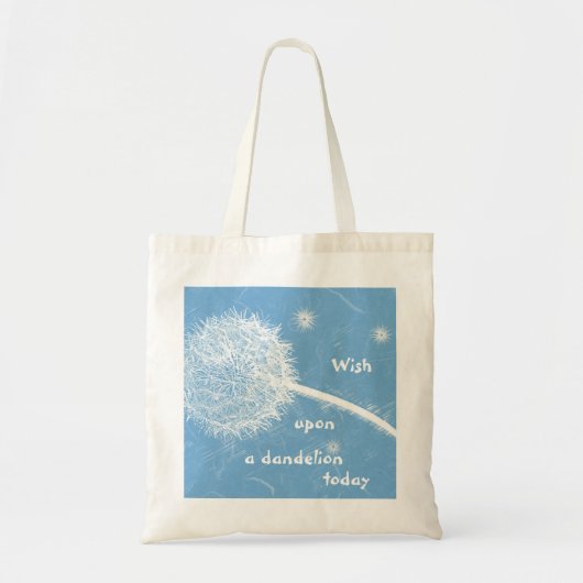 Wens op een andelion tote bag (Voorkant)