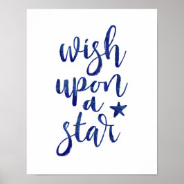 Wens op een blauw poster voor de blauw van de ster
