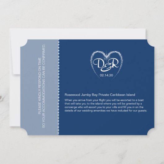 Wens op een het trouwkaartenuitnodiging van de Ste Kaart (Achterkant)