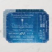 Wens op een het trouwkaartenuitnodiging van de Ste Kaart (Voorkant / Achterkant)