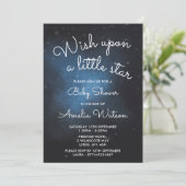 Wens op een kleine baby shower uitnodiging (Staand voorkant)