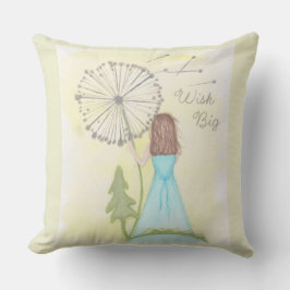 Wens op een paardenbloem klein meisje kussen