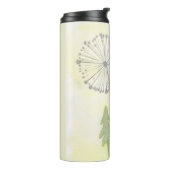 Wens op een paardenbloem klein meisje thermosbeker (Gedraaid links)