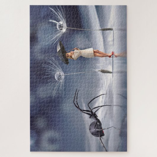 Wens op een spin legpuzzel (Verticaal)