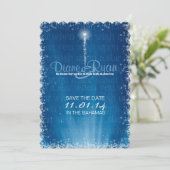 Wens op een Star Dream Wedding Save The Date (Staand voorkant)