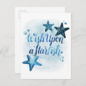Wens op een Starfish Briefkaart (Voorkant / Achterkant)