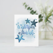 Wens op een Starfish Briefkaart (Staand voorkant)