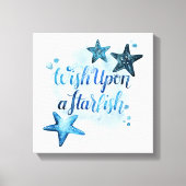 Wens op een Starfish Canvas Afdruk (Voorkant)