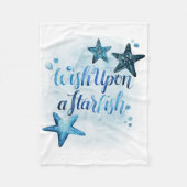 Wens op een Starfish Fleece Deken (Voorkant)