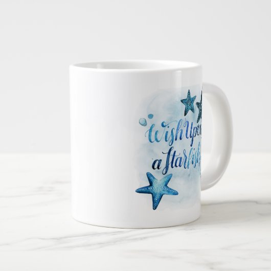 Wens op een Starfish Grote Koffiekop (Voorkant rechts)