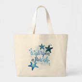 Wens op een Starfish Grote Tote Bag (Voorkant)
