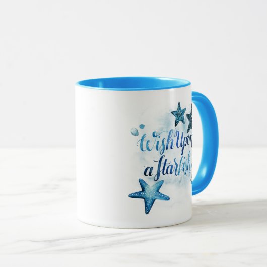 Wens op een Starfish Mok (Voorkant rechts)