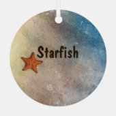 Wens op een Starfish op het strand Metalen Ornament (Achterkant)