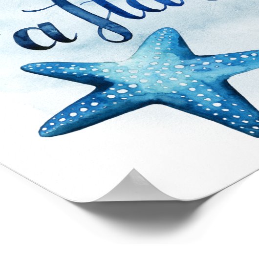 Wens op een Starfish Poster (Hoek)