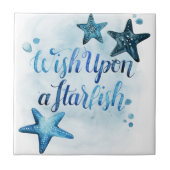 Wens op een Starfish Tegeltje (Voorkant)