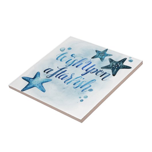 Wens op een Starfish Tegeltje (Zijkant)