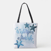 Wens op een Starfish Tote Bag (Achterkant)