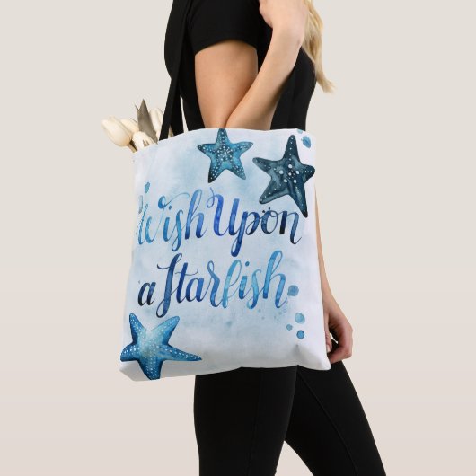Wens op een Starfish Tote Bag (Dichtbij)