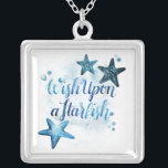 Wens op een Starfish Zilver Vergulden Ketting<br><div class="desc">Zee Lovers I van Grace Popp. Biedt een inspirerend prijsopgave met een nautische draai.</div>